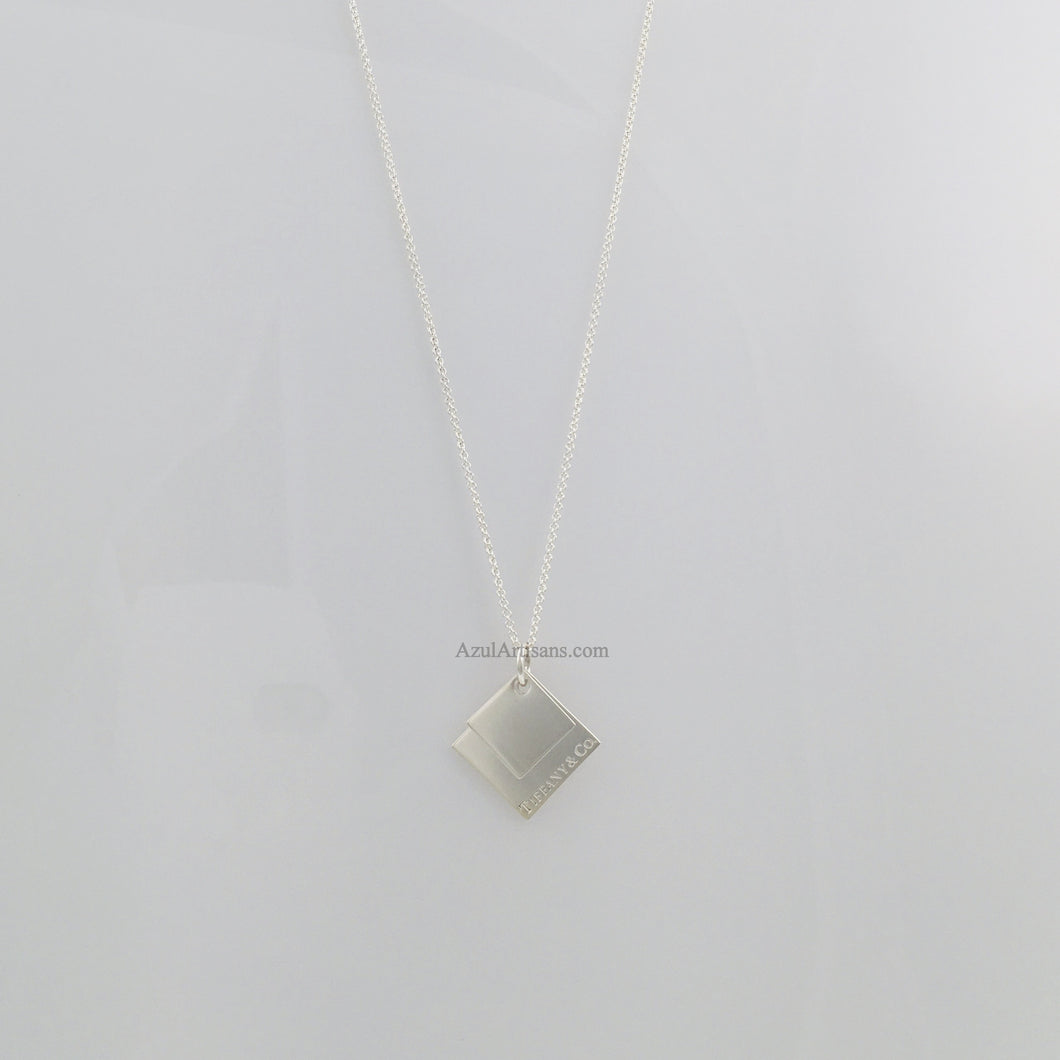 Tiffany & Co. Double Square Pendant