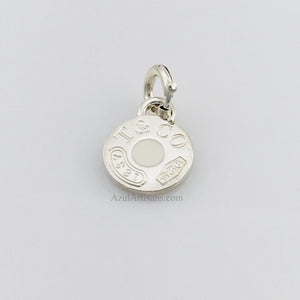 Tiffany & Co. 1837 White Enamel Circle Charm