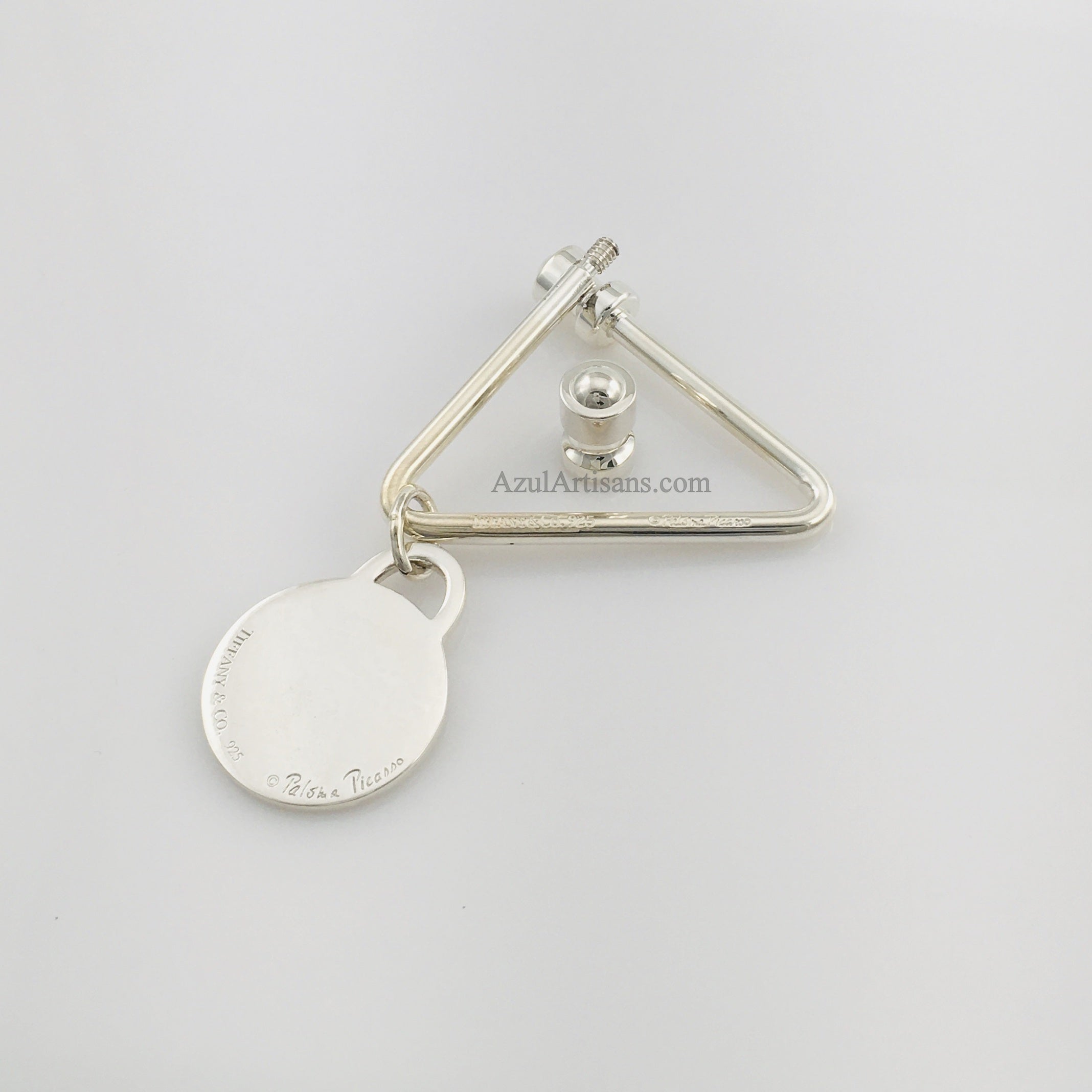 Tiffany & Co. Paloma's Groove Triangular Keyring