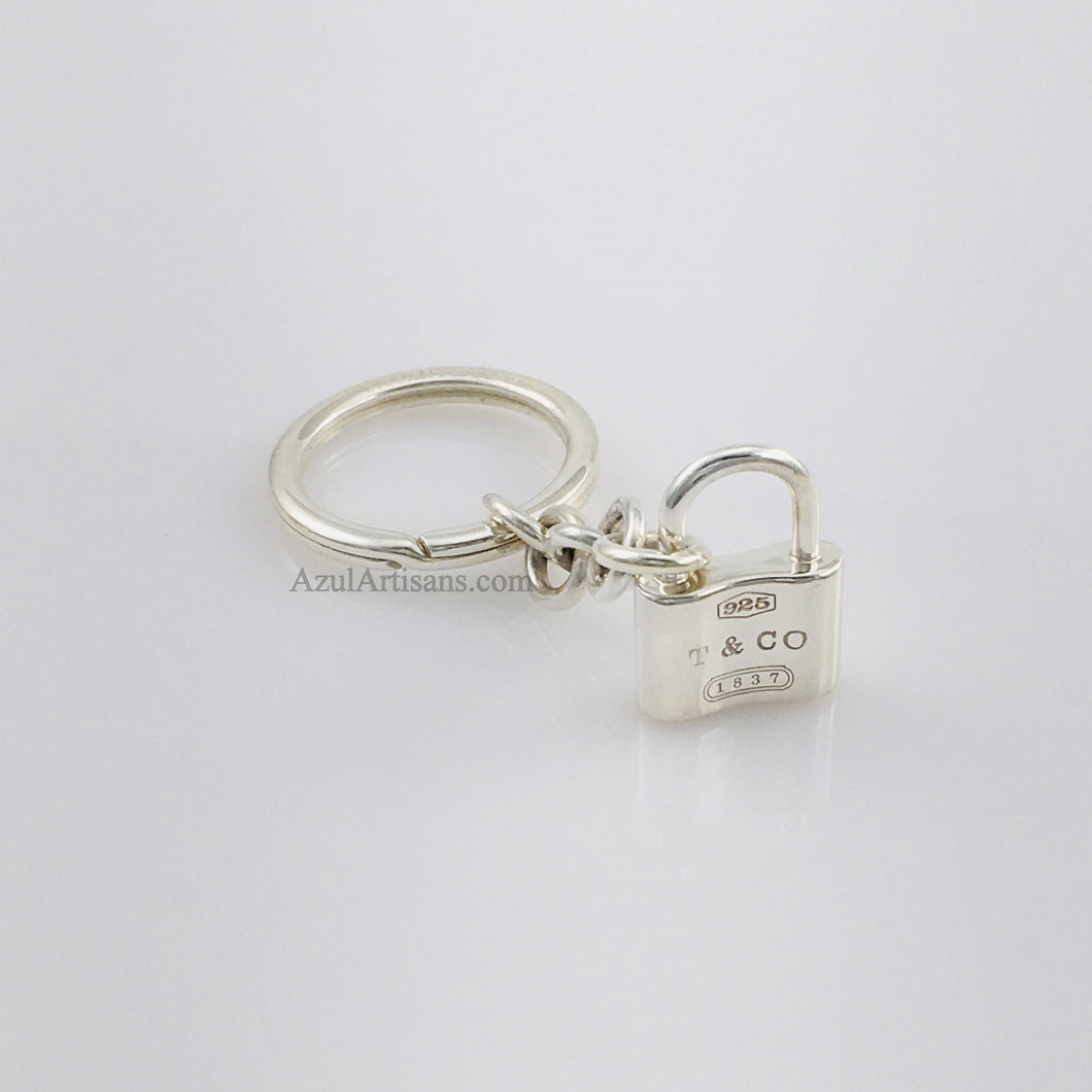 Tiffany & Co. 1837 Lock Charm Keyring