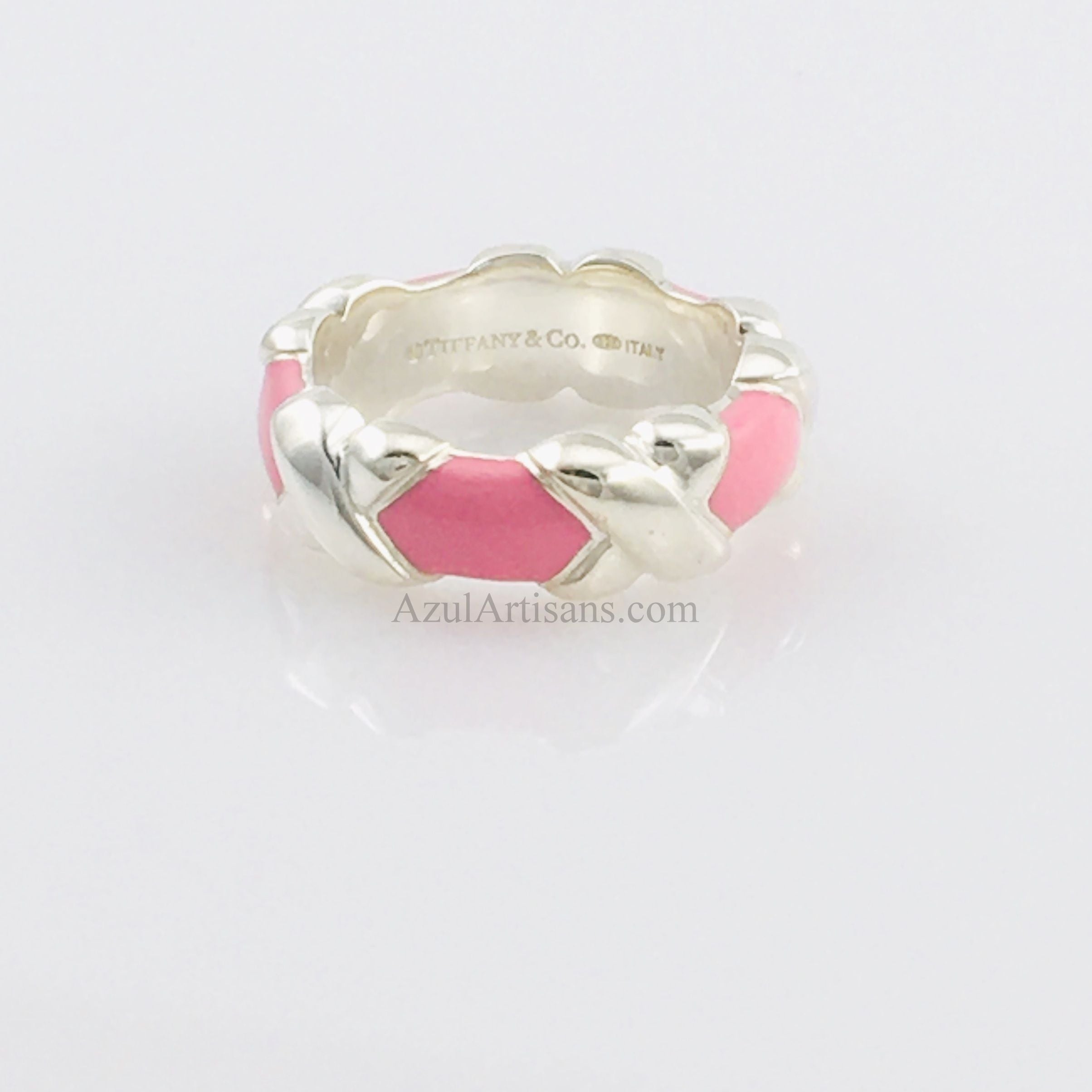 Tiffany and co enamel on sale ring