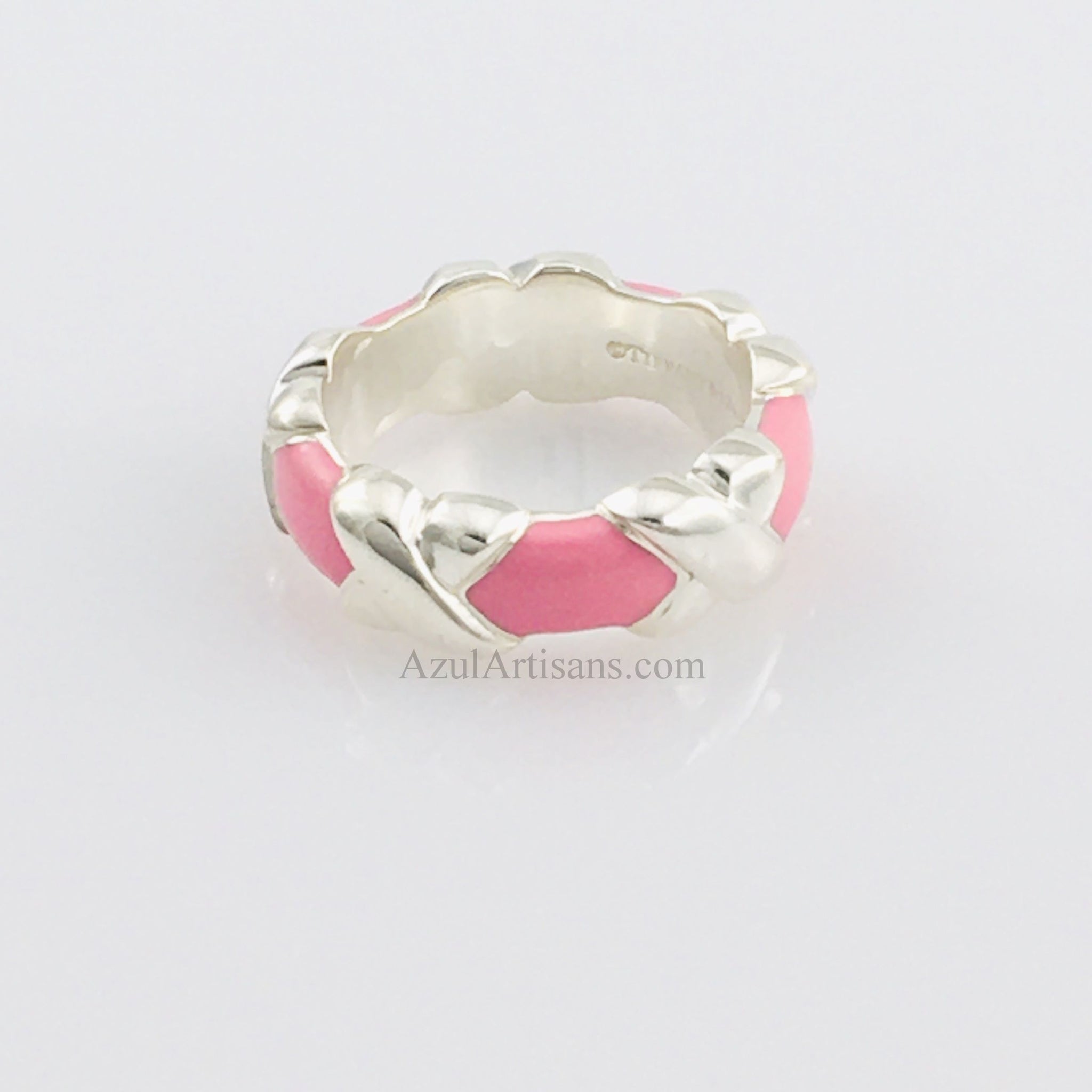 Tiffany pink enamel ring Clearance